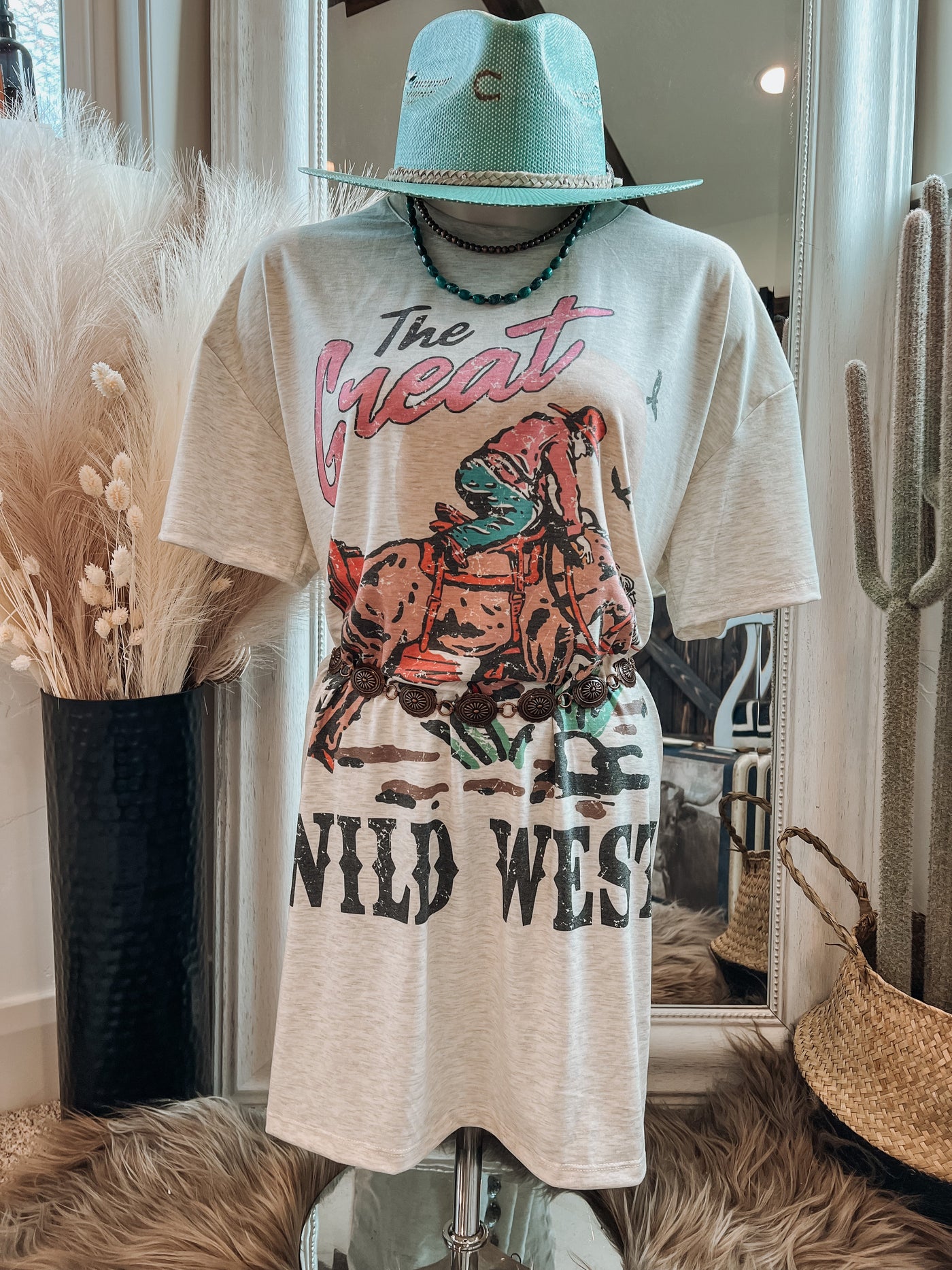 western t shirt dress
